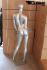 Weibliche Schaufensterpuppe gesichtslos silber Schaufensterfigur Mannequin