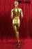 Weibliche Schaufensterpuppe gold faceless