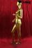 Weibliche Schaufensterpuppe gold faceless