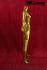 Weibliche Schaufensterpuppe gold kopflos