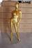 Weibliche Schaufensterpuppe gold ohne Gesicht Schaufensterfigur Mannequin