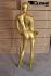Weibliche Schaufensterpuppe gold ohne Gesicht Schaufensterfigur Mannequin