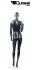 Weibliche Schaufensterpuppe in elegantem Schwarz matt