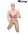 Weibliche Schaufensterpuppe knieend hautfarben Schaufensterfigur Mannequin