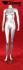 Weibliche Schaufensterpuppe kopflos silbern Schaufensterfigur Mannequin