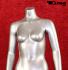 Weibliche Schaufensterpuppe kopflos silbern Schaufensterfigur Mannequin