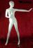 Weibliche Schaufensterpuppe / Mannequin faceless white shining
