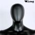 Weibliche Schaufensterpuppe, mollig, faceless, schwarz matt