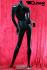 Weibliche Schaufensterpuppe ohne Kopf schwarz glnzend Schaufensterfigur Mannequin