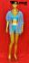Weibliche Schaufensterpuppe Schaufensterfigur Gold mit Gesicht Mannequin