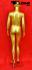 Weibliche Schaufensterpuppe Schaufensterfigur Gold mit Gesicht Mannequin
