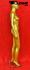 Weibliche Schaufensterpuppe Schaufensterfigur Gold mit Gesicht Mannequin