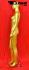 Weibliche Schaufensterpuppe Schaufensterfigur Gold mit Gesicht Mannequin