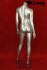 Weibliche Schaufensterpuppe Schaufensterfigur silber kopflos Mannequin
