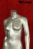 Weibliche Schaufensterpuppe Schaufensterfigur silber kopflos Mannequin
