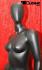 Weibliche Schaufensterpuppe schwarz faceless