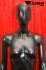 Weibliche Schaufensterpuppe schwarz glnzend faceless