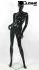 Weibliche Schaufensterpuppe schwarz glnzend Schaufensterfigur Mannequin