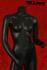 Weibliche Schaufensterpuppe schwarz kopflos Schaufensterfigur Mannequin