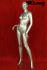 Weibliche Schaufensterpuppe silber Schaufensterfigur Mannequin mit Gesicht