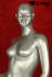Weibliche Schaufensterpuppe silber Schaufensterfigur Mannequin mit Gesicht