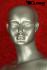 Weibliche Schaufensterpuppe silber Schaufensterfigur Mannequin mit Gesicht