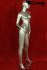 Weibliche Schaufensterpuppe silber Schaufensterfigur Mannequin mit Gesicht