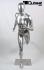 Weibliche Schaufensterpuppe, Sportlich, faceless, silber