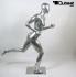 Weibliche Schaufensterpuppe, Sportlich, faceless, silber