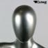Weibliche Schaufensterpuppe, Sportlich, faceless, silber