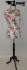 Weibliche Schneiderpuppe wei� / bunt