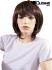 Wig artificial hair redbrown