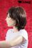 Wig artificial hair redbrown