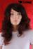 Wonderful red brown wig with a stylish long hairstyle