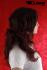 Wonderful red brown wig with a stylish long hairstyle