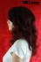 Wonderful red brown wig with a stylish long hairstyle