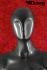 Wunderschne, grau-glnzende Schaufensterfigur mit modern geformten Gesicht