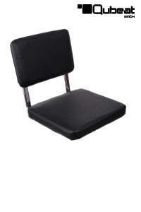 2x Design Barhocker Sitz in schwarz mit gepolsterter Sitzflche und Lehne Hocker Sitz Lehne