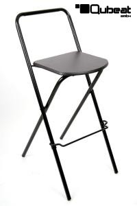 6x Barhocker klappbar schwarz schlichtes Design praktisch und platzsparend "Max"