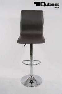 Barhocker braun hhenverstellbar mit Rckenlehne 360 drehbar - "Steffen"