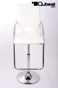 Barhocker B-WARE creme wei gepolsterte Sitzflche und Rckenlehne in der Hhe verstellbar "Nadine"
