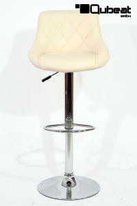 Barhocker creme hhenverstellbar und gepolstert - "Clarissa"