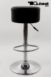Barstool black height adjustable round seat classical comfortably padded - "Tan"