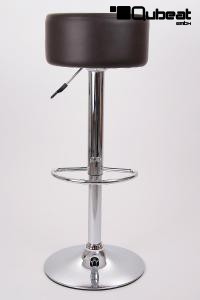 Barstool brown height adjustable round seat classical comfortably padded - "Tan MAX"