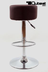 Barstool brown height adjustable round seat classical comfortably padded - "Tan"