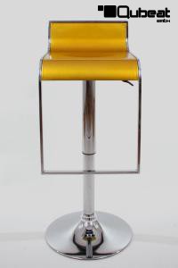 Barstool gold height adjustable by gas lift action - "Vanessa"