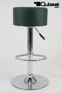 Barstool green darkgreen height adjustable round seat classical comfortably padded - "Tan"