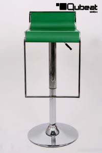 Barstool green height adjustable by gas lift action - "Vanessa"