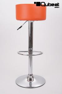 Barstool orange height adjustable round seat classical comfortably padded - "Tan MAX"