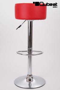 Barstool red height adjustable round seat classical comfortably padded - "Tan MAX"